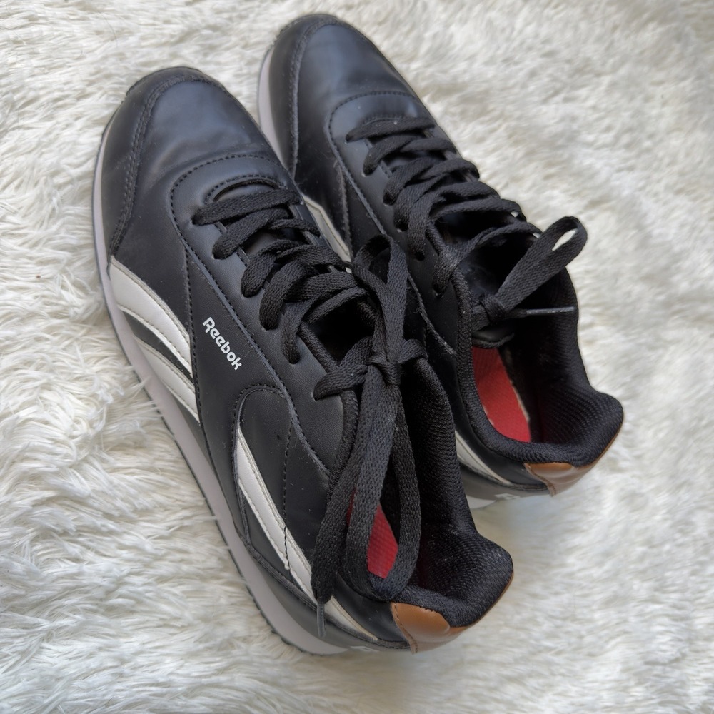 Reebok Black White Classic Casual Retro Sneaker Shoes Women's Size 6 / EUR 38